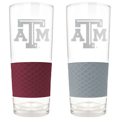 Texas A&M Aggies 22oz. Logo Score Pint Glass Two-Piece Set