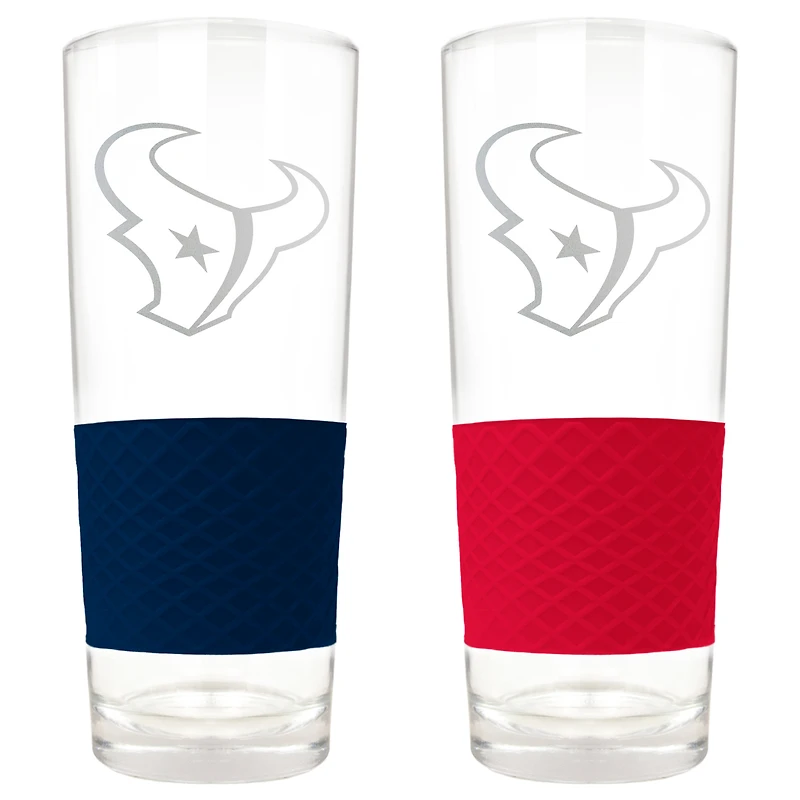 Houston Texans 22oz. Logo Score Pint Glass Two-Piece Set