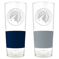 Minnesota Timberwolves 22oz. Logo Score Pint Glass Two-Piece Set