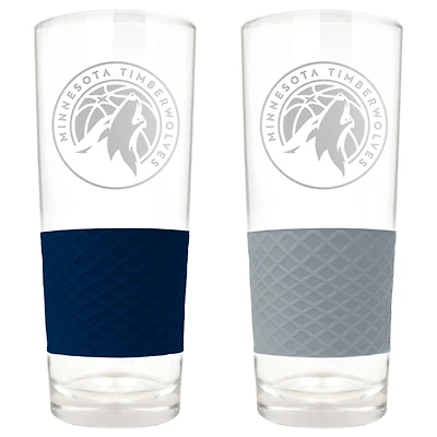 Minnesota Timberwolves 22oz. Logo Score Pint Glass Two-Piece Set