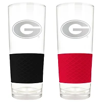 Georgia Bulldogs 22oz. Logo Score Pint Glass Two-Piece Set