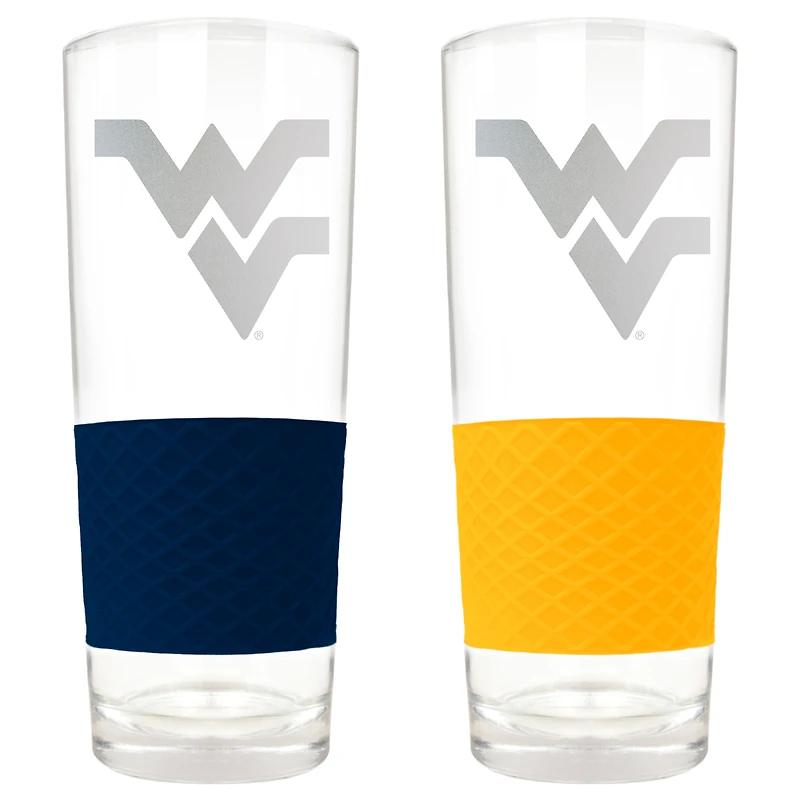 West Virginia Mountaineers 22oz. Logo Score Pint Glass Two-Piece Set