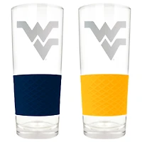 West Virginia Mountaineers 22oz. Logo Score Pint Glass Two-Piece Set