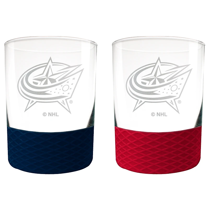 Columbus Blue Jackets 14oz. Commissioner Rocks Glass Two-Piece Set