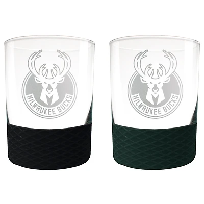 Milwaukee Bucks 14oz. Commissioner Rocks Glass Two-Piece Set