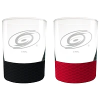 Carolina Hurricanes 14oz. Commissioner Rocks Glass Two-Piece Set