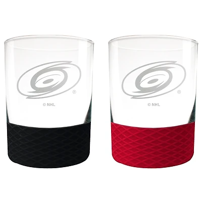 Carolina Hurricanes 14oz. Commissioner Rocks Glass Two-Piece Set