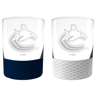 Vancouver Canucks 14oz. Commissioner Rocks Glass Two-Piece Set