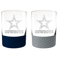 Dallas Cowboys 14oz. Commissioner Rocks Glass Two-Piece Set