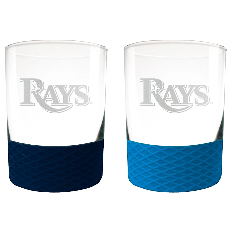 Tampa Bay Rays 14oz. Commissioner Rocks Glass Two-Piece Set