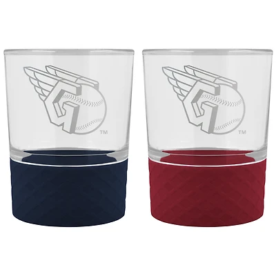 Cleveland Indians 14oz. Commissioner Rocks Glass Two-Piece Set