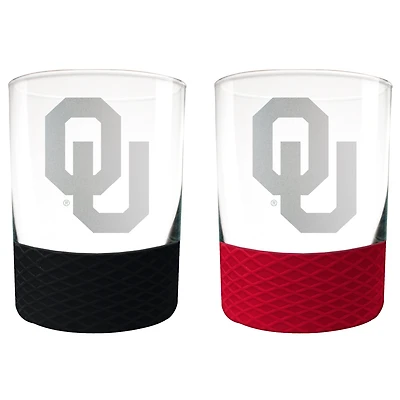 Oklahoma Sooners 14oz. Commissioner Rocks Glass Two-Piece Set