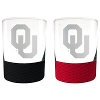 Oklahoma Sooners 14oz. Commissioner Rocks Glass Two-Piece Set