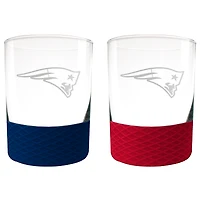 New England Patriots 14oz. Commissioner Rocks Glass Two-Piece Set