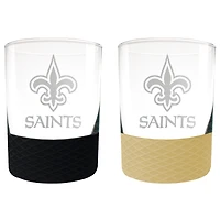 New Orleans Saints 14oz. Commissioner Rocks Glass Two-Piece Set