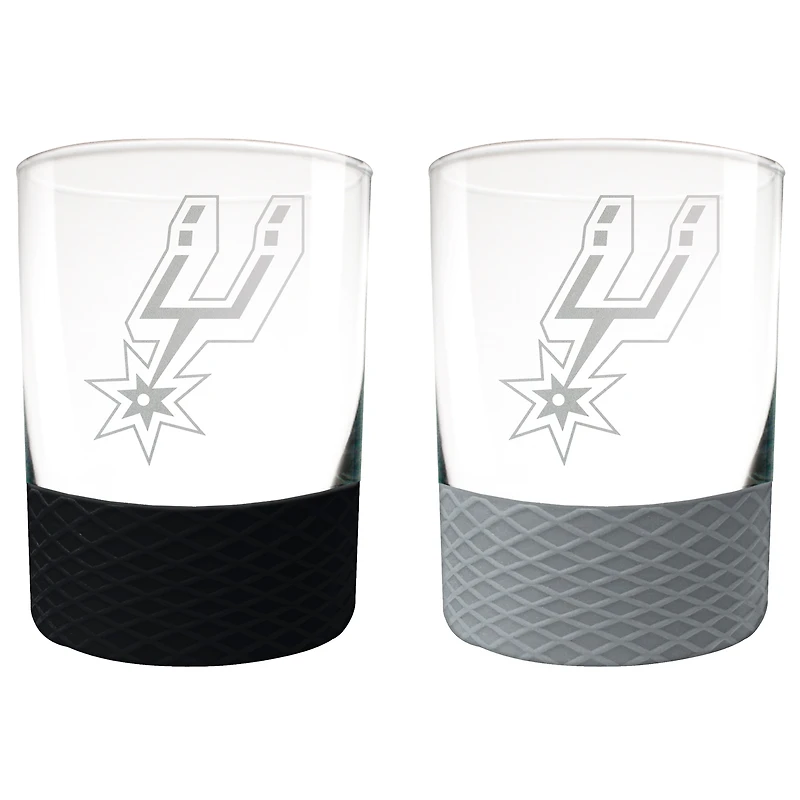 San Antonio Spurs 14oz. Commissioner Rocks Glass Two-Piece Set