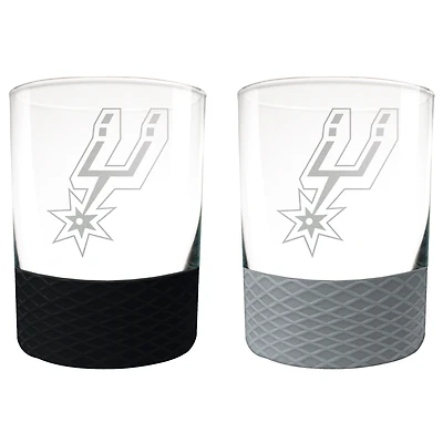 San Antonio Spurs 14oz. Commissioner Rocks Glass Two-Piece Set
