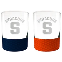Syracuse Orange 14oz. Commissioner Rocks Glass Two-Piece Set