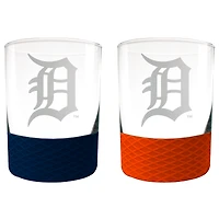 Detroit Tigers 14oz. Commissioner Rocks Glass Two-Piece Set