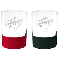 Minnesota Wild 14oz. Commissioner Rocks Glass Two-Piece Set