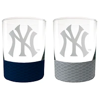 New York Yankees 14oz. Commissioner Rocks Glass Two-Piece Set