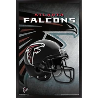 Atlanta Falcons 24.25'' x 35.75'' Framed Team Helmet Poster