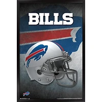 Buffalo Bills 24.25'' x 35.75'' Framed Team Helmet Poster