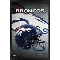 Denver Broncos 24.25'' x 35.75'' Framed Team Helmet Poster