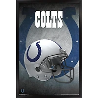 Indianapolis Colts 24.25'' x 35.75'' Framed Team Helmet Poster