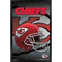 Kansas City Chiefs 24.25'' x 35.75'' Framed Team Helmet Poster