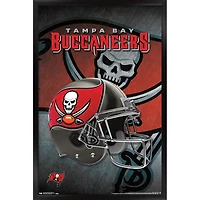 Tampa Bay Buccaneers 24.25'' x 35.75'' Framed Team Helmet Poster