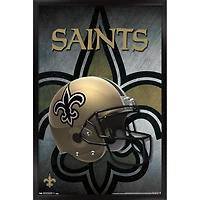 New Orleans Saints 24.25'' x 35.75'' Framed Team Helmet Poster