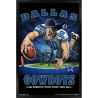 Dallas Cowboys 24.25'' x 35.75'' Framed Mascot Endzone Poster