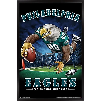 Philadelphia Eagles 24.25'' x 35.75'' Framed Mascot Endzone Poster