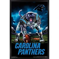 Carolina Panthers 24.25'' x 35.75'' Framed Mascot Poster