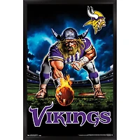 Minnesota Vikings 24.25'' x 35.75'' Framed Mascot Poster