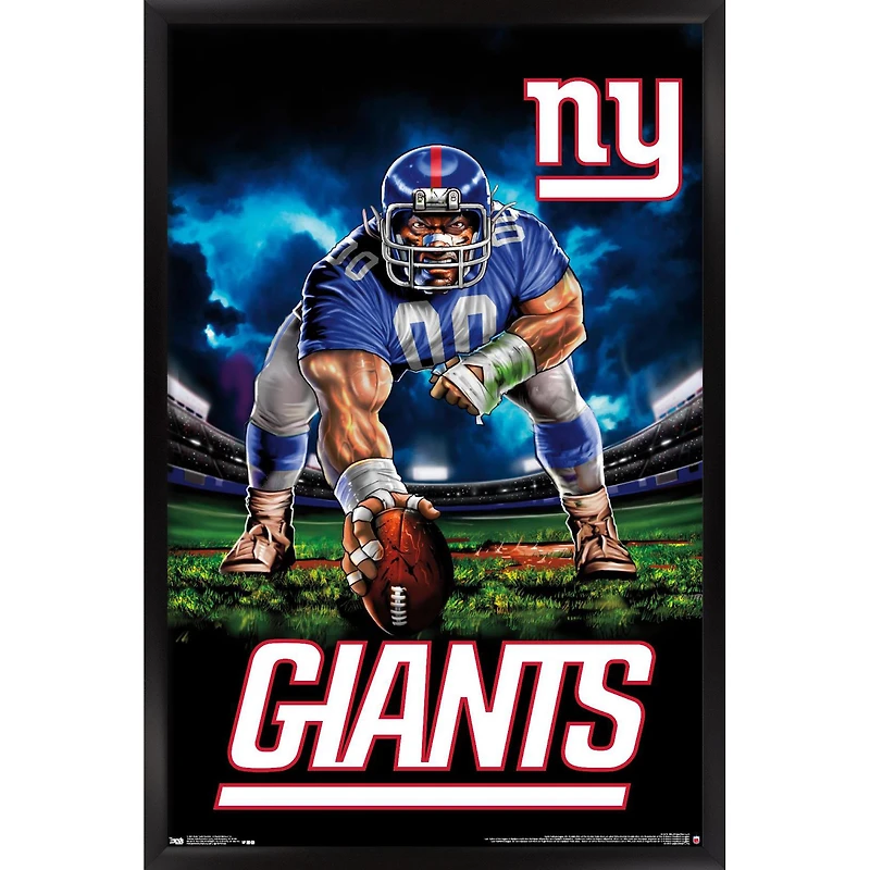 New York Giants 24.25'' x 35.75'' Framed Mascot Poster