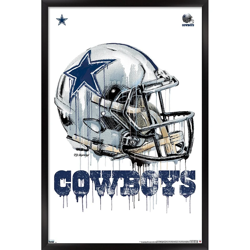 Dallas Cowboys 24.25'' x 35.75'' Framed Helmet Poster