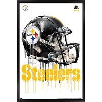 Pittsburgh Steelers 24.25'' x 35.75'' Framed Helmet Poster