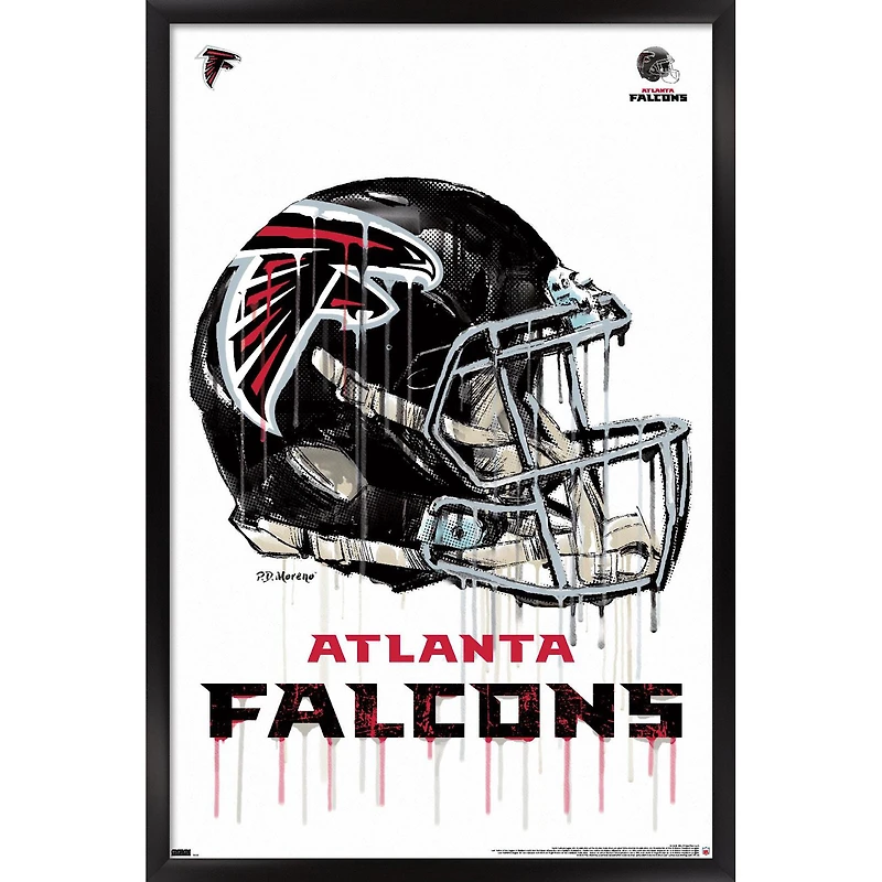 Atlanta Falcons 24.25'' x 35.75'' Framed Helmet Poster