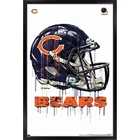 Chicago Bears 24.25'' x 35.75'' Framed Helmet Poster