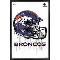 Denver Broncos 24.25'' x 35.75'' Framed Helmet Poster