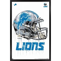 Detroit Lions 24.25'' x 35.75'' Framed Helmet Poster