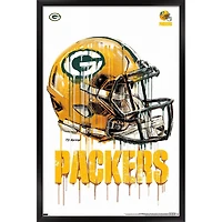 Green Bay Packers 24.25'' x 35.75'' Framed Helmet Poster