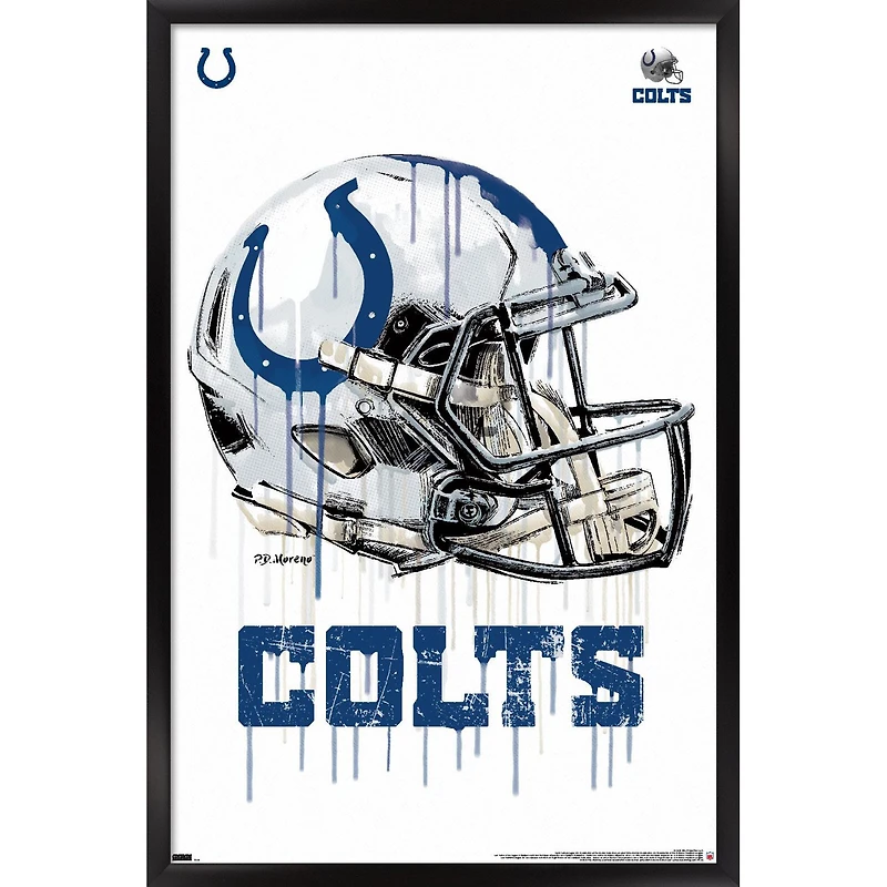 Indianapolis Colts 24.25'' x 35.75'' Framed Helmet Poster