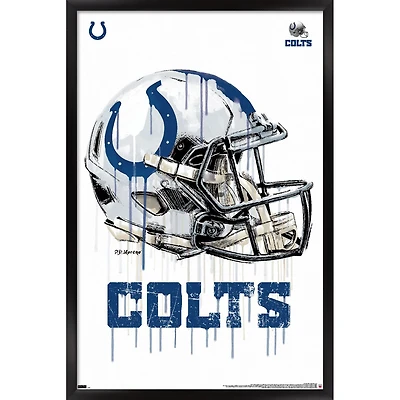 Indianapolis Colts 24.25'' x 35.75'' Framed Helmet Poster