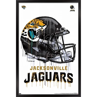 Jacksonville Jaguars 24.25'' x 35.75'' Framed Helmet Poster