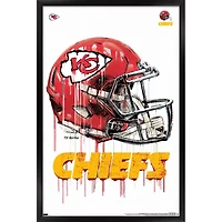 Kansas City Chiefs 24.25'' x 35.75'' Framed Helmet Poster