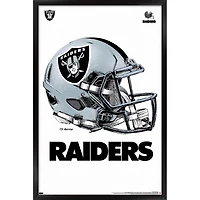 Las Vegas Raiders 24.25'' x 35.75'' Framed Helmet Poster