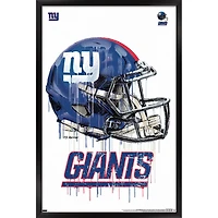 New York Giants 24.25'' x 35.75'' Framed Helmet Poster